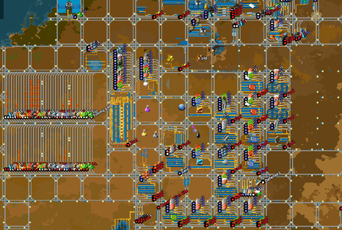 Screenshot of a Base with lots of rails